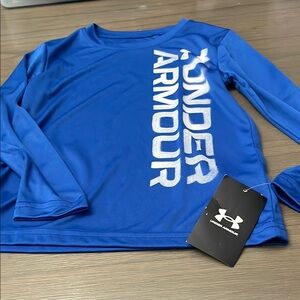 NWT! Under Armour Blue Long Sleeve Athletic Tee